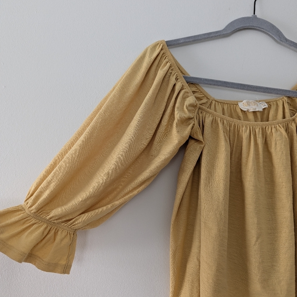 Anthropologie Nation LTD Luca Peasant‎ Top Pima Cotton Cottagecore Square Neck - Picture 8 of 14